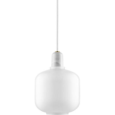 Normann Copenhagen Marmor Glas Pendel - 17cm - Weiß - Innenleuchte Normann Copenhagen Marmor Glas Pendel - 17cm - Weiß - Innenleuchte
