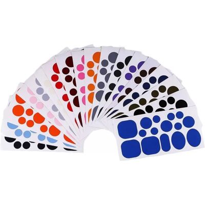 INF Reparatur-Aufnäher - Mehrfarbig 18er Pack Kreisform INF Reparatur-Aufnäher - Mehrfarbig 18er Pack Kreisform