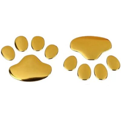 INF (10er-Pack) Auto 3D Stereo Dekorativer Aufkleber - Kreative Pfotenabdruck Autoaufkleber Gold INF (10er-Pack) Auto 3D Stereo Dekorativer Aufkleber - Kreative Pfotenabdruck Autoaufkleber Gold