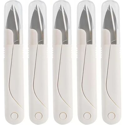 INF U-förmige Schere Weiß 5er-Pack - ABS-Gehäuse mit Edelstahlklingen, Schutzkappen INF U-förmige Schere Weiß 5er-Pack - ABS-Gehäuse mit Edelstahlklingen, Schutzkappen
