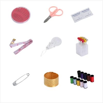 INF 48-teiliges tragbares Nähset kompatibel mit Hausnaht, Reparatur & DIY INF 48-teiliges tragbares Nähset kompatibel mit Hausnaht, Reparatur & DIY