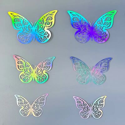 INF 3D-Schmetterlings-Wandaufkleber - 12er-Set Blau INF 3D-Schmetterlings-Wandaufkleber - 12er-Set Blau