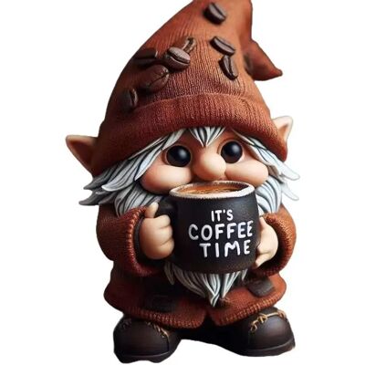 INF Kaffee-Gnom-Figur – 3D-Dekoration für Zuhause und Büro INF Kaffee-Gnom-Figur – 3D-Dekoration für Zuhause und Büro