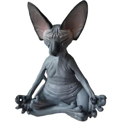 INF Große Sphinx Katze Meditationsfigur – Kreative Deko für Zuhause & Büro Schwarz INF Große Sphinx Katze Meditationsfigur – Kreative Deko für Zuhause & Büro Schwarz
