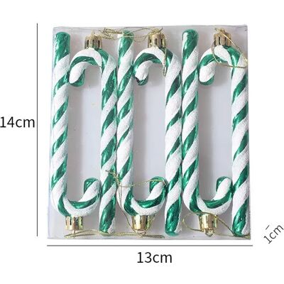 INF Zuckerstangen Weihnachtsbaumschmuck (6er-Pack) - Festliche Weihnachtsdekorationen Grün INF Zuckerstangen Weihnachtsbaumschmuck (6er-Pack) - Festliche Weihnachtsdekorationen Grün