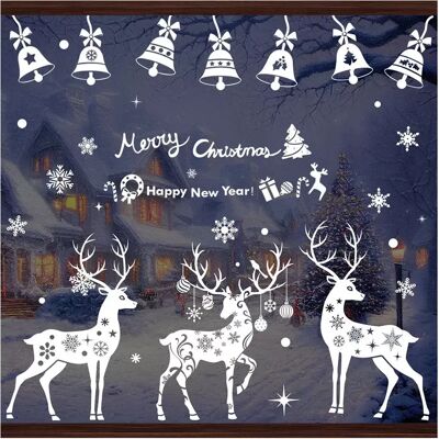 INF Weihnachtsfensteraufkleber mit Schneeflocken - 3 Bögen festliche PVC-Sticker INF Weihnachtsfensteraufkleber mit Schneeflocken - 3 Bögen festliche PVC-Sticker