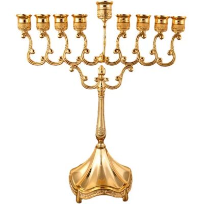 INF Goldener neunarmiger Kerzenständer - Zinklegierung Hochzeits- & Feiertagsdekoration INF Goldener neunarmiger Kerzenständer - Zinklegierung Hochzeits- & Feiertagsdekoration