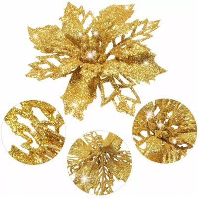 INF Kunstblumen Weihnachtsdeko 5er Pack Gold INF Kunstblumen Weihnachtsdeko 5er Pack Gold