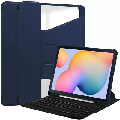 INF 360° Drehbarer Ständer Bluetooth Tastatur Hülle kompatibel mit Samsung Tab S10 FE/S9 FE/S9 11-Zoll - Tiefblau INF 360° Drehbarer Ständer Bluetooth Tastatur Hülle kompatibel mit Samsung Tab S10 FE/S9 FE/S9 11-Zoll - Tiefblau