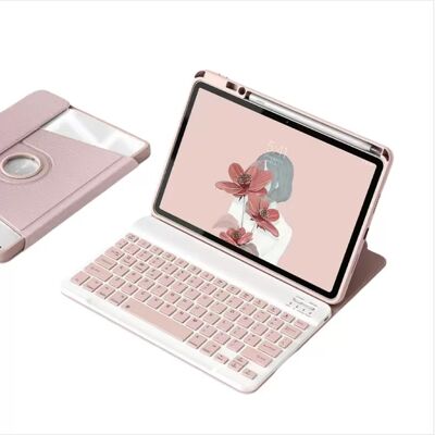 INF 360° Drehbarer Ständer Bluetooth Tastatur Hülle kompatibel mit iPad 9.7 - Rosa INF 360° Drehbarer Ständer Bluetooth Tastatur Hülle kompatibel mit iPad 9.7 - Rosa