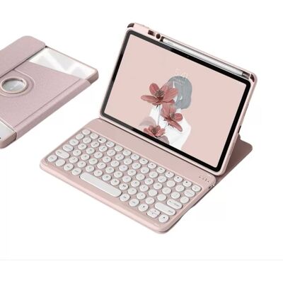 INF 360° Drehbarer Ständer Bluetooth Tastatur Hülle kompatibel mit iPad Pro 11 (2024) - Pink INF 360° Drehbarer Ständer Bluetooth Tastatur Hülle kompatibel mit iPad Pro 11 (2024) - Pink