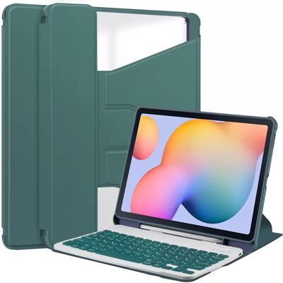 INF 360° Drehbarer Ständer Bluetooth Tastatur Hülle kompatibel mit Samsung Tab S9 11-Zoll - Grün INF 360° Drehbarer Ständer Bluetooth Tastatur Hülle kompatibel mit Samsung Tab S9 11-Zoll - Grün