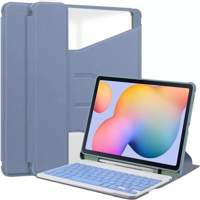 INF 360° Drehbarer Ständer Bluetooth Tastatur Hülle kompatibel mit Samsung Tab S9 FE 11-Zoll - Lavendel Lila INF 360° Drehbarer Ständer Bluetooth Tastatur Hülle kompatibel mit Samsung Tab S9 FE 11-Zoll - Lavendel Lila