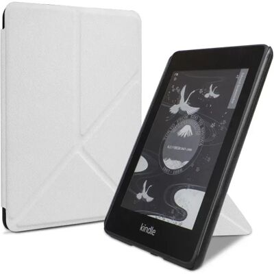 INF Weiße Faltbare PU Lederhülle kompatibel mit Kindle Paperwhite 5 (6.8") 2024 - Smart Sleep & Multi-Winkel Ständer INF Weiße Faltbare PU Lederhülle kompatibel mit Kindle Paperwhite 5 (6.8") 2024 - Smart Sleep & Multi-Winkel Ständer