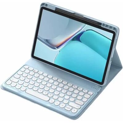 INF Nebelblaue runde Tastenkappe Bluetooth-Tastatur Magnetische Hülle kompatibel mit iPad 10. Generation 10,9 Zoll INF Nebelblaue runde Tastenkappe Bluetooth-Tastatur Magnetische Hülle kompatibel mit iPad 10. Generation 10,9 Zoll