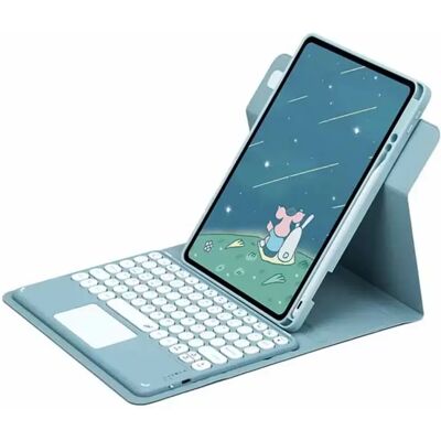 INF Bluetooth Tastatur Magnetisches Gehäuse - Nebelblau Runde Tastenkappen Touchpad Kompatibel mit iPad Pro (M4) 11-Zoll (2024) INF Bluetooth Tastatur Magnetisches Gehäuse - Nebelblau Runde Tastenkappen Touchpad Kompatibel mit iPad Pro (M4) 11-Zoll (2024)