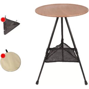 INF Ultraleichter runder Tisch aus Aluminiumlegierung – Ideal für Camping & Picknicks Holzfarbe INF Ultraleichter runder Tisch aus Aluminiumlegierung – Ideal für Camping & Picknicks Holzfarbe
