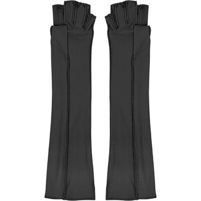INF Lange Kompressionshandschuhe mit Halbfinger-Design Schwarz INF Lange Kompressionshandschuhe mit Halbfinger-Design Schwarz