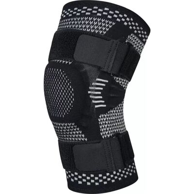 INF Einzelne verstellbare Kompressions-Kniebandage - Dunkelgrau XL INF Einzelne verstellbare Kompressions-Kniebandage - Dunkelgrau XL
