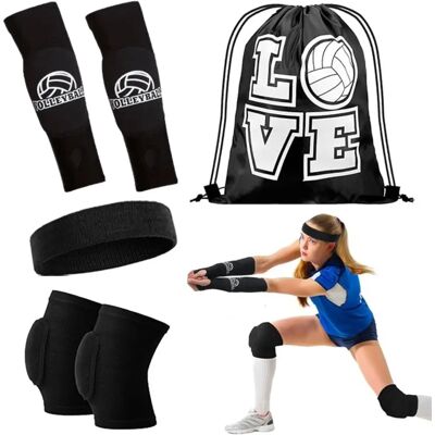 INF Volleyball Armschutz 4-teiliges Set – Gepolsterte, atmungsaktive Ellenbogen- und Knieschoner mit verlängerter M INF Volleyball Armschutz 4-teiliges Set – Gepolsterte, atmungsaktive Ellenbogen- und Knieschoner mit verlängerter M