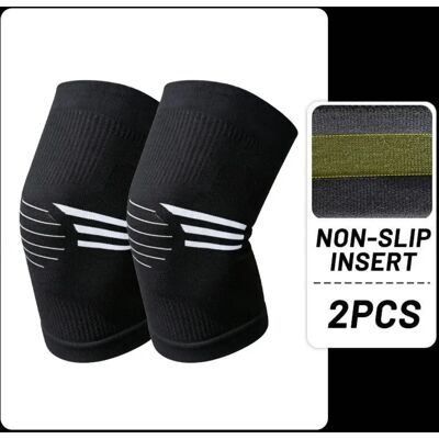 INF Extra breite & dicke Kniebandagen Paar 3XL – atmungsaktives Nylon, rutschfester Sitz für 75-95kg, Sommer-Sport Schwarz INF Extra breite & dicke Kniebandagen Paar 3XL – atmungsaktives Nylon, rutschfester Sitz für 75-95kg, Sommer-Sport Schwarz