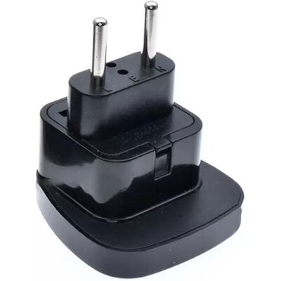 INF Reiseadapter - Europäischer Standard, Kompaktes Design Schwarz INF Reiseadapter - Europäischer Standard, Kompaktes Design Schwarz