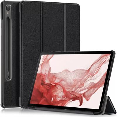 INF Elegantes schwarzes PU+PC-Gehäuse für Samsung Tab S10 FE/S9/S9 FE INF Elegantes schwarzes PU+PC-Gehäuse für Samsung Tab S10 FE/S9/S9 FE