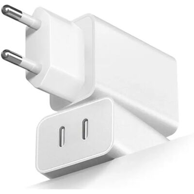 INF 5V 2A EU Dual USB-C Netzadapter 2er-Pack — Dual Type-C Schnellladung mit DCP und V0 feuerfestem PC-Gehäuse Weiß INF 5V 2A EU Dual USB-C Netzadapter 2er-Pack — Dual Type-C Schnellladung mit DCP und V0 feuerfestem PC-Gehäuse Weiß