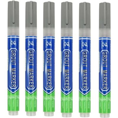 INF Fliesen Fugenstift 6er-Pack: Wasserdichter Fugenreparaturstift für Fliesenrestaurierung Grau INF Fliesen Fugenstift 6er-Pack: Wasserdichter Fugenreparaturstift für Fliesenrestaurierung Grau