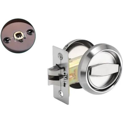 INF Beidseitiger eingelassener Ringzug-Türverschluss – 304 Edelstahl, verdeckter drehbarer Ring, passt Türstärke 35-55mm Silber INF Beidseitiger eingelassener Ringzug-Türverschluss – 304 Edelstahl, verdeckter drehbarer Ring, passt Türstärke 35-55mm Silber