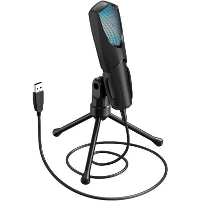 INF RGB Gaming Mikrofon mit Popfilter & Stativ - USB Kondensatormikrofon für PC, Podcast, Streaming INF RGB Gaming Mikrofon mit Popfilter & Stativ - USB Kondensatormikrofon für PC, Podcast, Streaming
