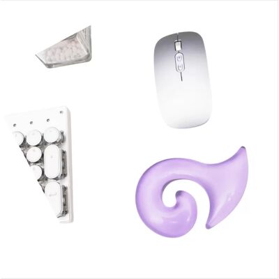 INF Transparentes Silikon-Mauspad – Ergonomische Handgelenkstütze für Komfort Violett INF Transparentes Silikon-Mauspad – Ergonomische Handgelenkstütze für Komfort Violett