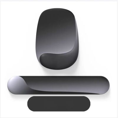 INF Silikon-Handgelenkauflage mit Lycra-Mauspad Set — Ergonomische Unterstützung, rutschfeste Silikonbasis, 44cm x8cm x2cm für Schwarz INF Silikon-Handgelenkauflage mit Lycra-Mauspad Set — Ergonomische Unterstützung, rutschfeste Silikonbasis, 44cm x8cm x2cm für Schwarz