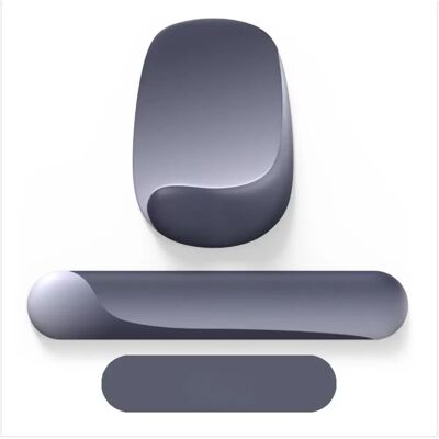 INF Silikon-Handgelenkauflage mit Lycra-Mauspad Set — Ergonomische Unterstützung, rutschfeste Silikonbasis, 44cm x8cm x2cm für Dunkelgrau INF Silikon-Handgelenkauflage mit Lycra-Mauspad Set — Ergonomische Unterstützung, rutschfeste Silikonbasis, 44cm x8cm x2cm für Dunkelgrau