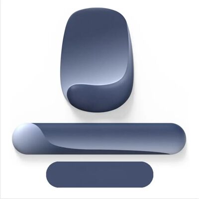 INF Silikon-Handgelenkauflage mit Lycra-Mauspad Set — Ergonomische Unterstützung, rutschfeste Silikonbasis, 44cm x8cm x2cm für Dunkelblau INF Silikon-Handgelenkauflage mit Lycra-Mauspad Set — Ergonomische Unterstützung, rutschfeste Silikonbasis, 44cm x8cm x2cm für Dunkelblau