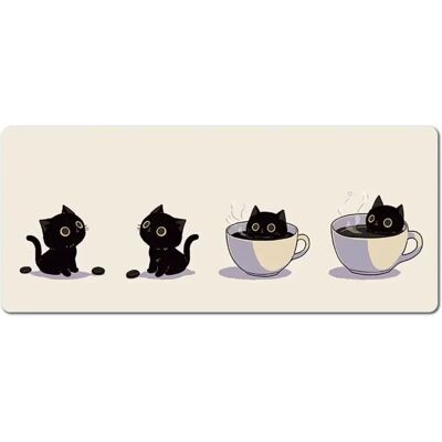 INF Großes abgestepptes Mauspad mit Lazy-Cat-Motiv — rutschfeste Gummibasis, atmungsaktive Oberfläche, 80cm x 30cm x 4mm INF Großes abgestepptes Mauspad mit Lazy-Cat-Motiv — rutschfeste Gummibasis, atmungsaktive Oberfläche, 80cm x 30cm x 4mm