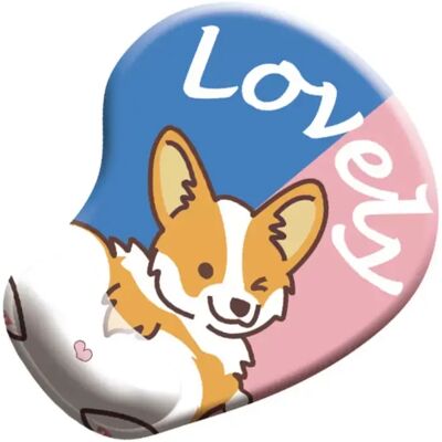 INF Corgi-Herz Silikon-Mauspad mit Handgelenkstütze – PU + Silikon + T-Cloth, rutschfestes Büro- & Gaming-Pad, Mehrfarbig, INF Corgi-Herz Silikon-Mauspad mit Handgelenkstütze – PU + Silikon + T-Cloth, rutschfestes Büro- & Gaming-Pad, Mehrfarbig,