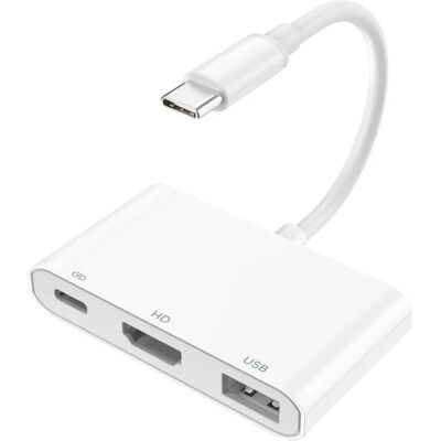 INF Type-C zu HDMI und USB Multifunktions-Dock — HDMI-Ausgang, USB-A-Ports, SD/TF-Kartenleser, USB OTG mit 9V/2A Laden INF Type-C zu HDMI und USB Multifunktions-Dock — HDMI-Ausgang, USB-A-Ports, SD/TF-Kartenleser, USB OTG mit 9V/2A Laden