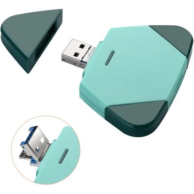 INF 3-in-1 magnetischer abnehmbarer Kartenleser – Lightning, USB-C & USB-A, SD/TF-Unterstützung, kompatibel mit iPhone und iPad Grün INF 3-in-1 magnetischer abnehmbarer Kartenleser – Lightning, USB-C & USB-A, SD/TF-Unterstützung, kompatibel mit iPhone und iPad Grün