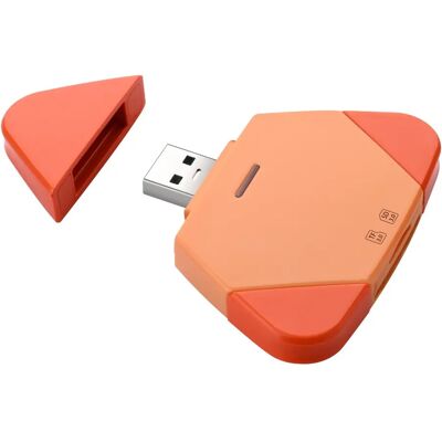 INF 3-in-1 magnetischer SD/TF Kartenleser – Plug-and-Play, kompatibel mit Apple Lightning, USB-C und USB-A, offizielles Orange INF 3-in-1 magnetischer SD/TF Kartenleser – Plug-and-Play, kompatibel mit Apple Lightning, USB-C und USB-A, offizielles Orange