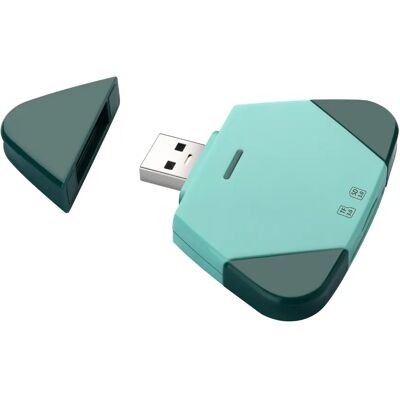 INF 3-in-1 magnetischer SD/TF Kartenleser – Plug-and-Play, kompatibel mit Apple Lightning, USB-C und USB-A, offizielles Grün INF 3-in-1 magnetischer SD/TF Kartenleser – Plug-and-Play, kompatibel mit Apple Lightning, USB-C und USB-A, offizielles Grün