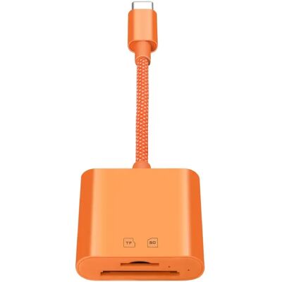 INF Type-C Doppelkartenleser (SD+TF) – High-Speed USB-C Kartenleser 15M/s, ABS, kompatibel mit MacBook, iPad und Smartphones Orange INF Type-C Doppelkartenleser (SD+TF) – High-Speed USB-C Kartenleser 15M/s, ABS, kompatibel mit MacBook, iPad und Smartphones Orange