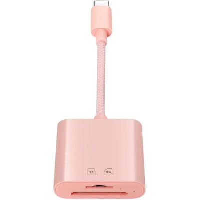 INF Type-C Doppelkartenleser (SD+TF) – High-Speed USB-C Kartenleser 15M/s, ABS, kompatibel mit MacBook, iPad und Smartphones Rosa INF Type-C Doppelkartenleser (SD+TF) – High-Speed USB-C Kartenleser 15M/s, ABS, kompatibel mit MacBook, iPad und Smartphones Rosa