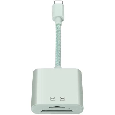 INF Type-C Doppelkartenleser (SD+TF) – High-Speed USB-C Kartenleser 15M/s, ABS, kompatibel mit MacBook, iPad und Smartphones Grün INF Type-C Doppelkartenleser (SD+TF) – High-Speed USB-C Kartenleser 15M/s, ABS, kompatibel mit MacBook, iPad und Smartphones Grün