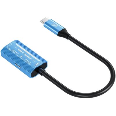 INF Type C/M zu PD + Type C/F (Video) Konverter - Blauer Aluminium-Adapter INF Type C/M zu PD + Type C/F (Video) Konverter - Blauer Aluminium-Adapter