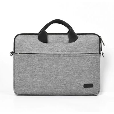 INF Graue Polyester-Laptoptasche: Wasserabweisende, stoßfeste Business-Aktentasche für 14/15,6-Zoll-Laptops 14 Zoll INF Graue Polyester-Laptoptasche: Wasserabweisende, stoßfeste Business-Aktentasche für 14/15,6-Zoll-Laptops 14 Zoll
