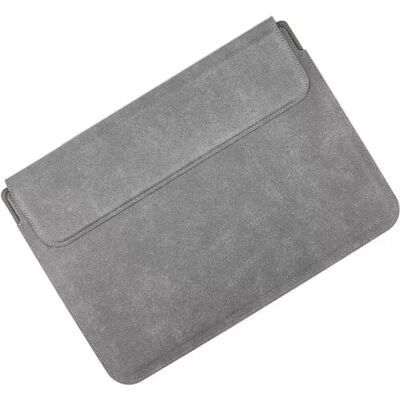 INF Graue Leder Laptop Hülle 13 Zoll - Schutzhülle mit Kühlständer, kompatibel mit Macbook, Dell, Lenovo INF Graue Leder Laptop Hülle 13 Zoll - Schutzhülle mit Kühlständer, kompatibel mit Macbook, Dell, Lenovo