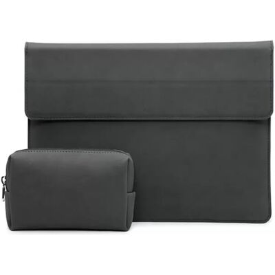 INF Laptop-Hülle mit Stand — PU-Leder Sleeve mit Magnetverschluss, wasserabweisend, passt für 13/14/16 inch, Zubehörtäschchen, Schwarz 16 Zoll INF Laptop-Hülle mit Stand — PU-Leder Sleeve mit Magnetverschluss, wasserabweisend, passt für 13/14/16 inch, Zubehörtäschchen, Schwarz 16 Zoll