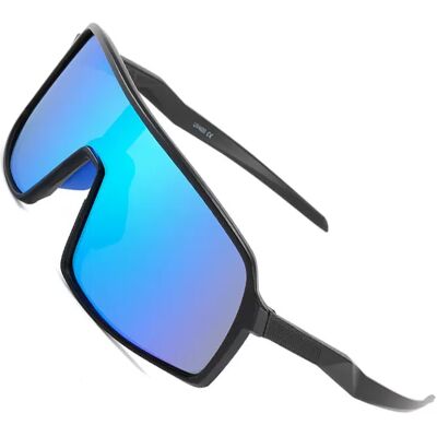 INF Stylische polarisierte Sonnenbrille - Schwarzer Rahmen Blaues Quecksilber INF Stylische polarisierte Sonnenbrille - Schwarzer Rahmen Blaues Quecksilber