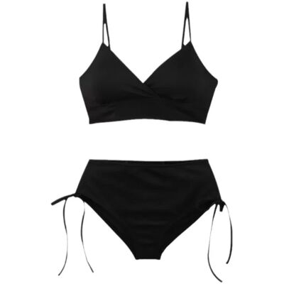 INF Eleganter Neckholder-Bikini-Badeanzug für Damen L Schwarz INF Eleganter Neckholder-Bikini-Badeanzug für Damen L Schwarz